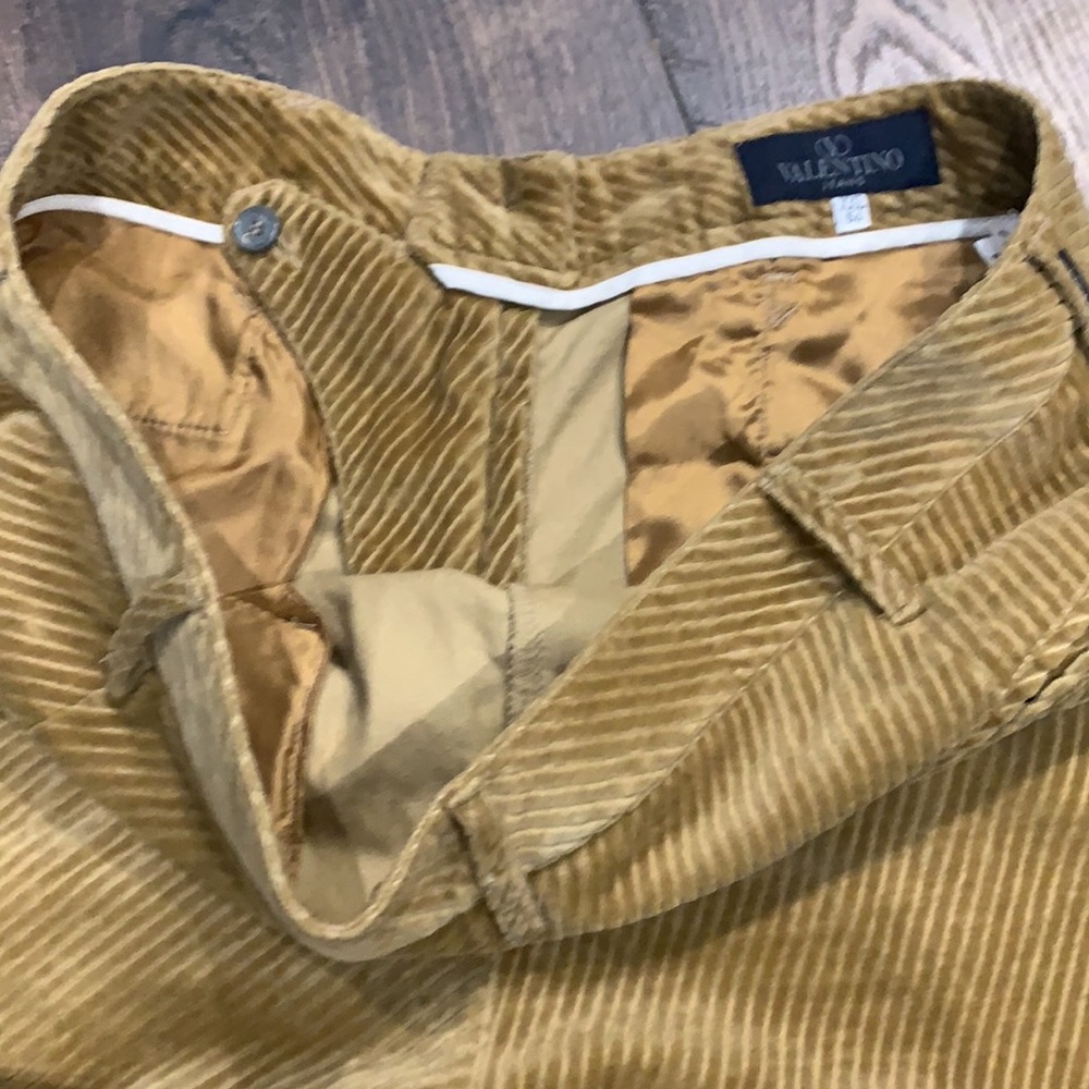 VALENTINO Jeans Corduroy Size XXL Waist 38 Inches (54 Euro) Color Tan/Brown - Picture 4 of 11